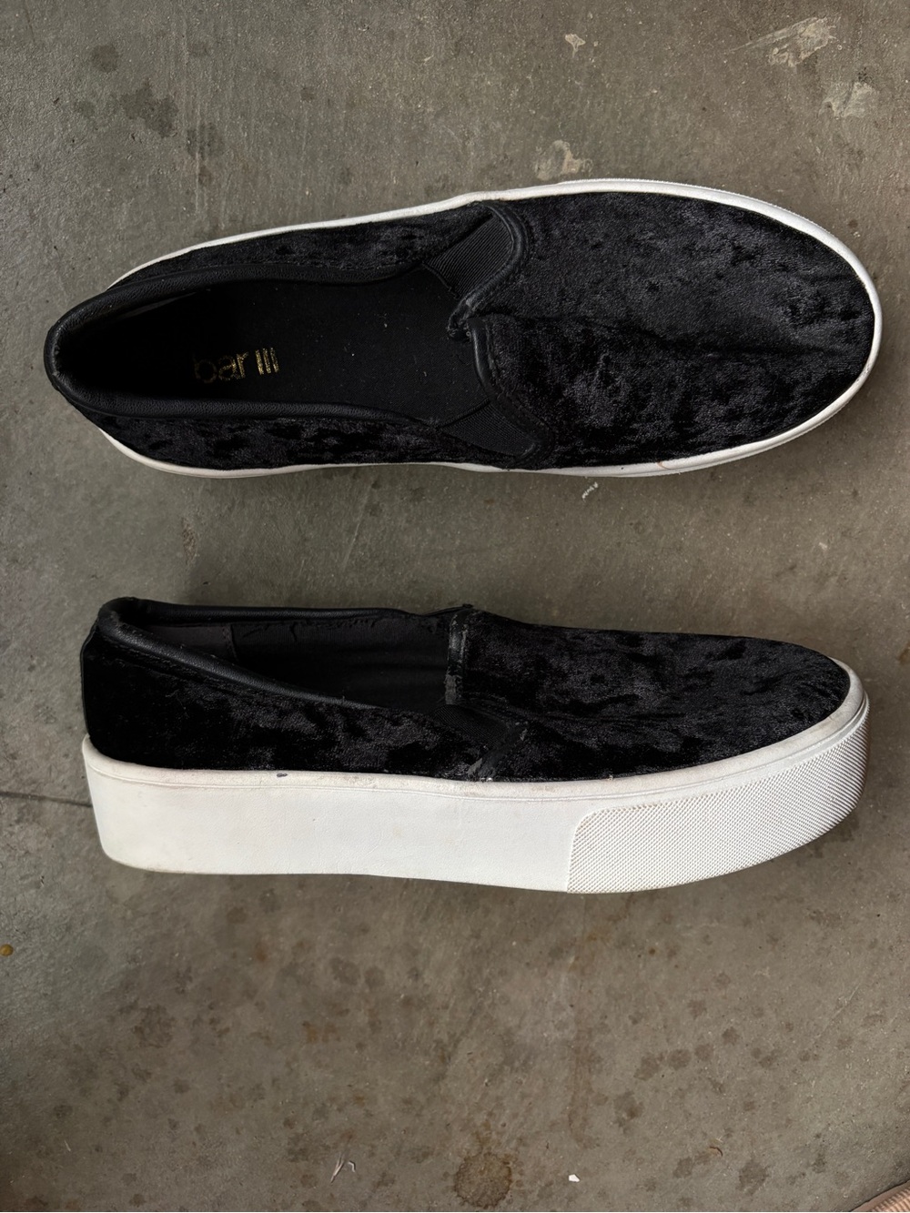 Bar III Hugo Crushed Velvet Platform Sneakers
